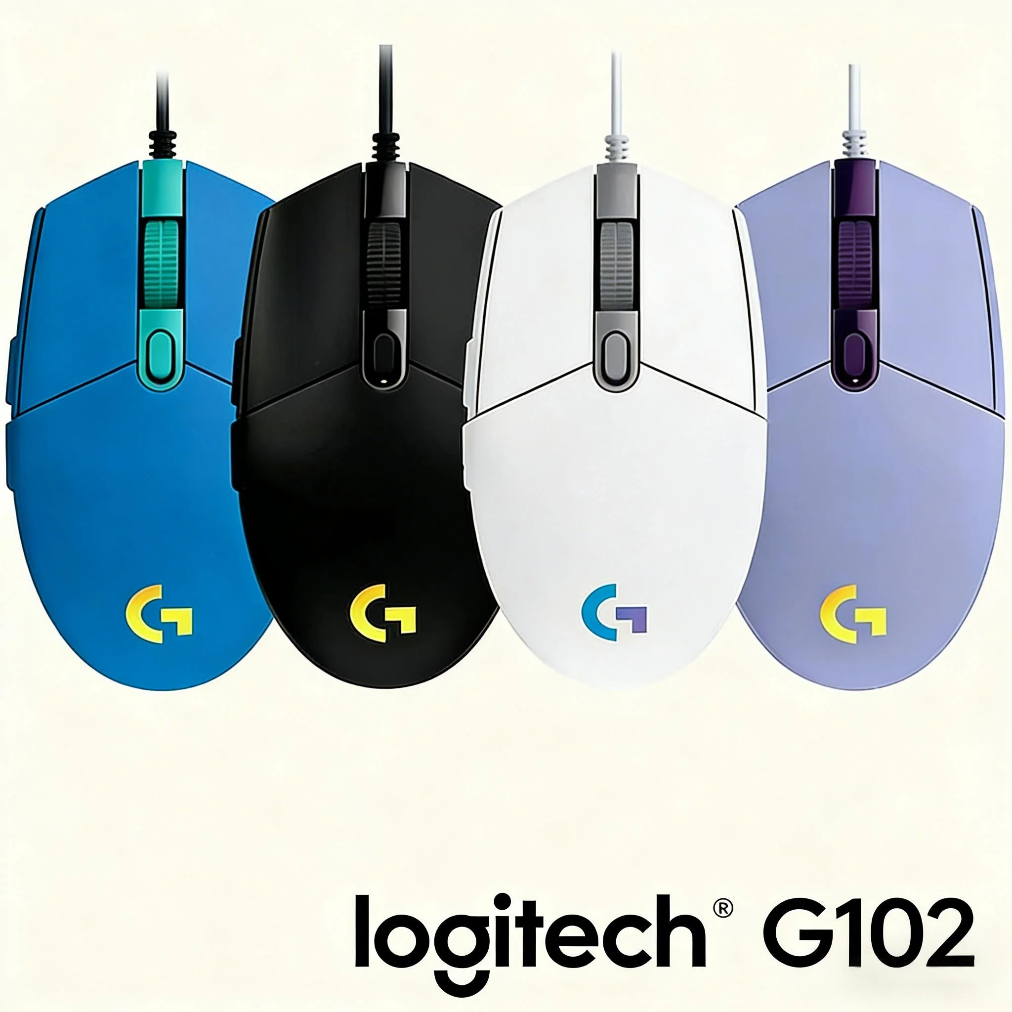 

Проводная игровая мышь Logitech G102, эффект светящегося света Logitech RGB, программируемые кнопки макрометра 2-го поколения