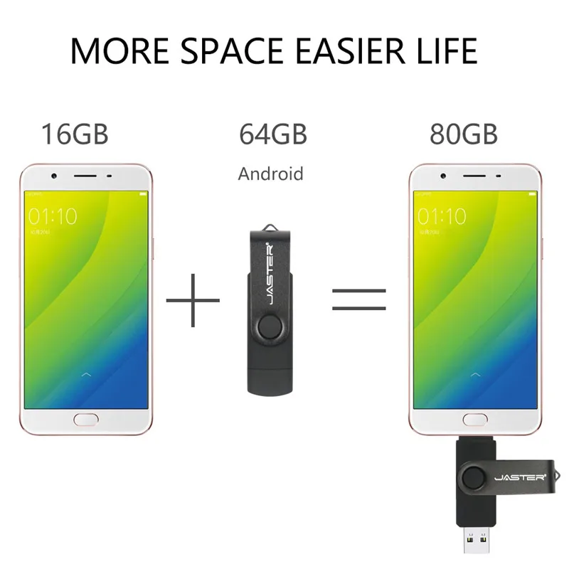 Mini 2 In 1 Multifunction OTG Micro USB 2.0 Flash Drive Free TYPE-C Adapters Pen Drive Memory Stick 64GB/32GB/16G U Disk