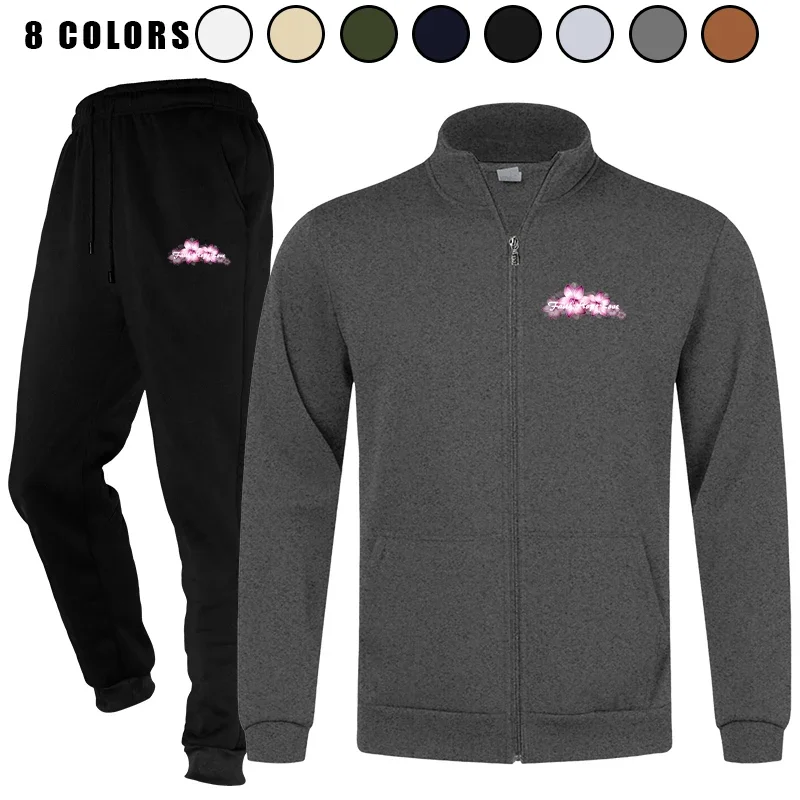 

Men Track Suits Sets Sweatsuit Active Full - zip Long Sleeve Jackets and Pants 2 Piece Outfits