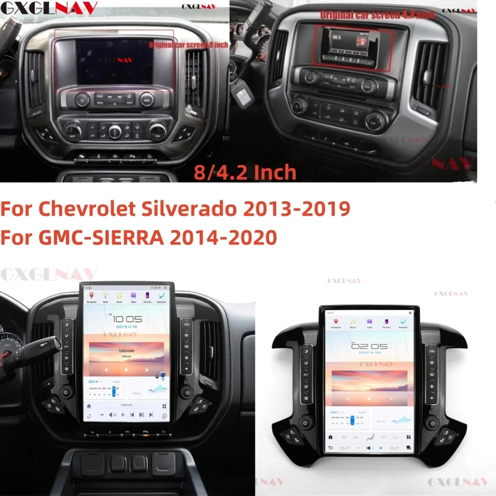 

14.4" Android For Chevrolet Silverado 2013-2019 GMC SIERRA 2014-2020 Car Radio GPS Navigation Multimedia Head Unit Carplay 128G