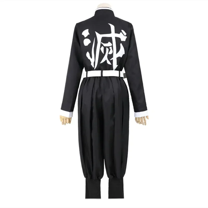 Anime Demon Slayers Kimetsu no Yaiba Cosplay Costume Top Jacket Pants Black Team Uniform Unisex Halloween Clothes