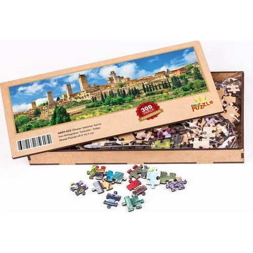 King Of Puzzle San Gimignano Tuscan-Italy Wood Jigsaw Puzzle 300 Piece