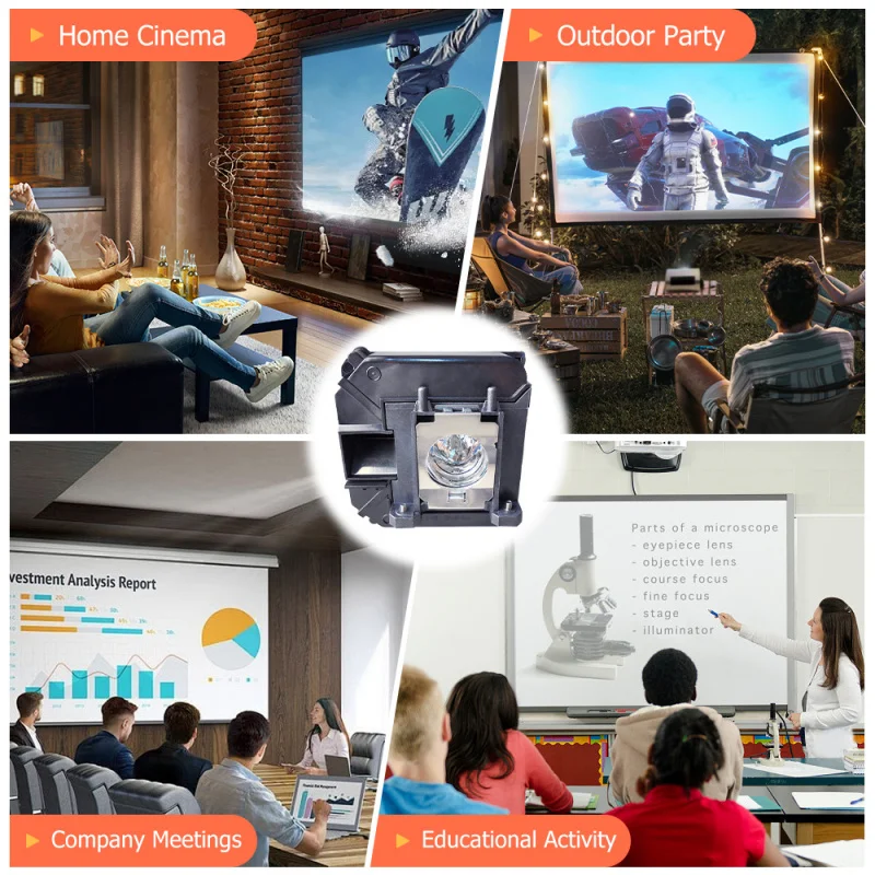 Inmoul ELPLP69 متوافق مع EPSON EH-TW7200 TW8000 TW8100 TW8200 TW8200W TW9000 TW9000W TW9100 TW9100W TW9200 TW9200W H398A H398B