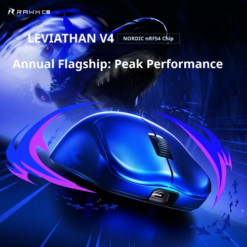 Imagen 2 del producto Ratón para juegos RAWM LEVIATHAN V4 PAW3950 Sensor deportivo electrónico Nodic54 Chip maestro insignia 20000FPS seguimiento de precisión 8k baja latencia