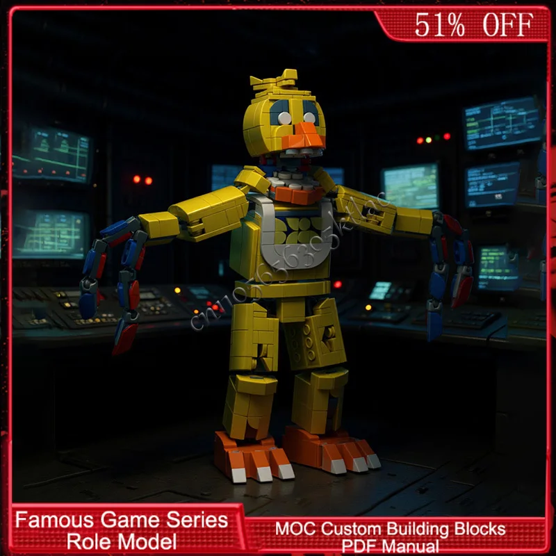 

593 детали, популярная серия игровых персонажей, модульный конструктор MOC «Золотой Голем-птица», сборная модель, игрушка-подарок для самостоятельной сборки, праздничный подарок