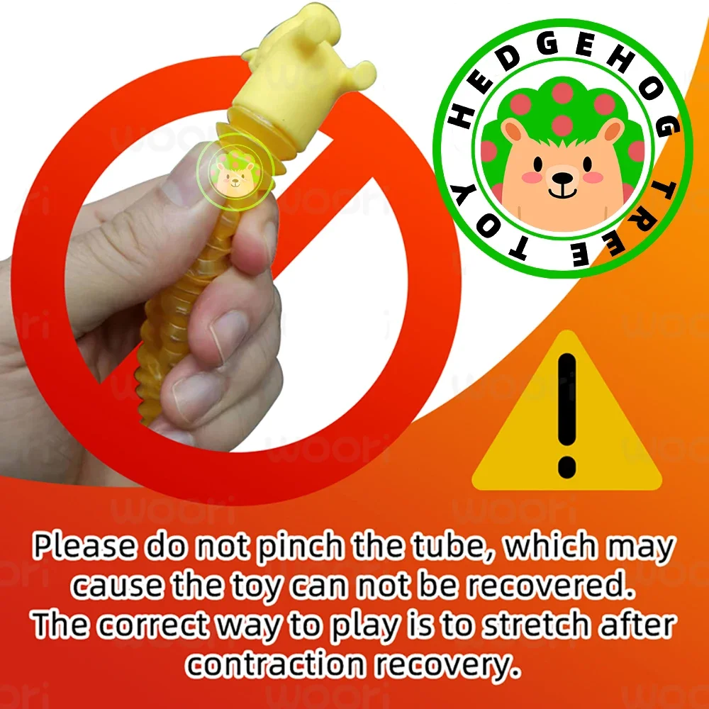 Kawaii Pop Tube Giraffe Anti-stress Toys Push It Bubble Balls Decompression Pipe Vent Fidget Toys for Kids Toddler Adults Gifts