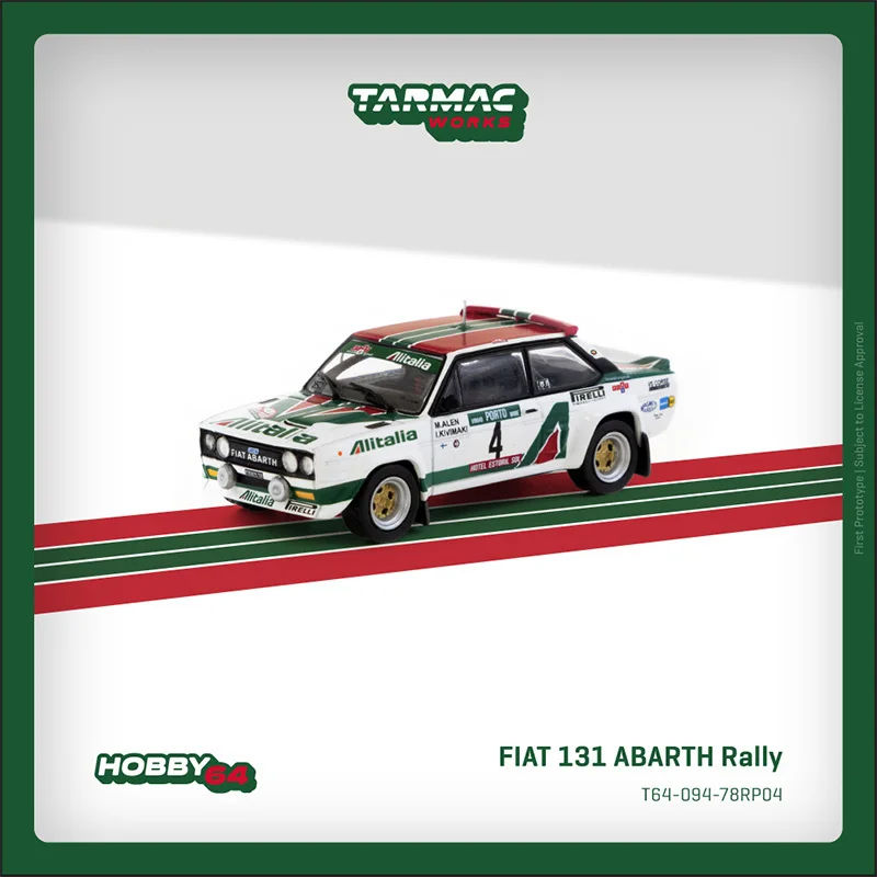 Ready To Ship in Stock Tarmac Works 1:64 131 FIAT ABARTH Rally Collection Toys Diecast Car Model Tarmac Works
