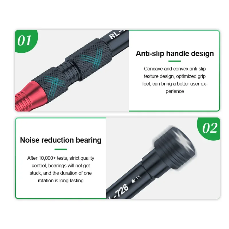 RELIFE RL-726A 3D Fixed Torgue Precision Torque Screwdriver Extra Hard S2 Steel Bit Not Damage Screws For Mobile Phone Repair