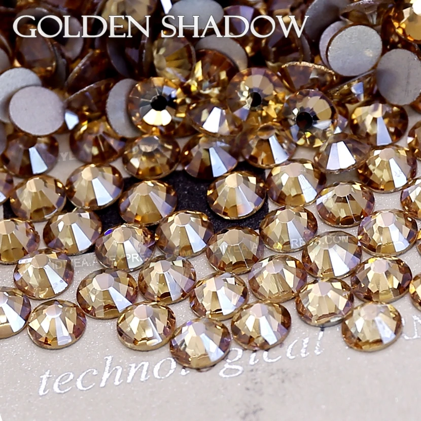 Golden Shadow SS3 SS4 SS5 SS6 SS10 SS20 SS30 to DIY Nail Art Rhinestones Glitter Crystals Jewelry Non HotFix stone Decor strass