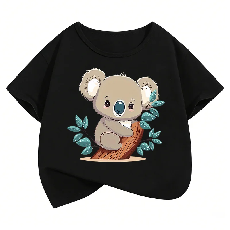 Niedliche Faultier-Grafik Kinder-T-Shirts Sommer Kurzarm-Shirts Cartoon Jungen Mädchen Kleidung Kawaii Tops Y2K Kinder-T-Shirt