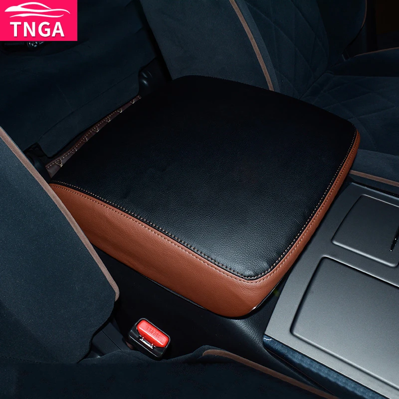 Central Armrest Box Leather Cover Suitable for Nissan Patrol Y62 2010-2021 2020 2019 2018Upgrade Interior Design Accessories