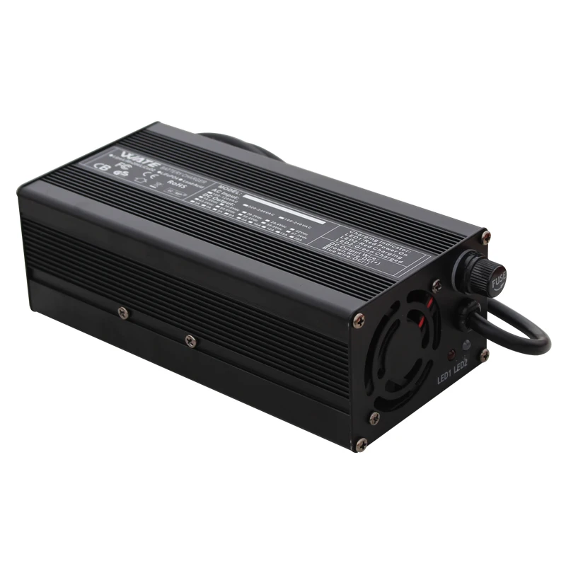 14.6V 20A Charger 4S 14.4V LiFePO4 Battery Smart Charger High Power With Fan Aluminum Case