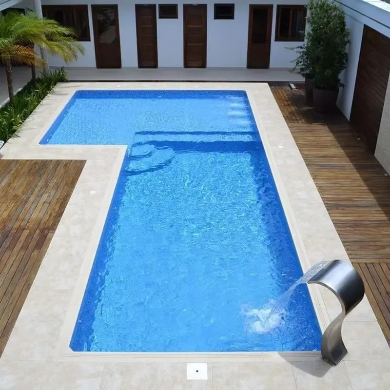 Factory Large Outdoor Swim Pool Spa Mosaic Rectangular Family House Modular Inground Fiberglass Swimming Pool