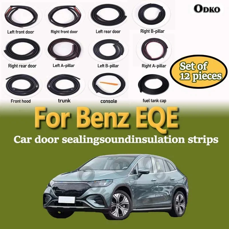 Car Door Seal Strip Rubber Noise Insulation Dustproof Seal Strip Not easy to Fall off For Mercedes Benz EQE Car Accessories