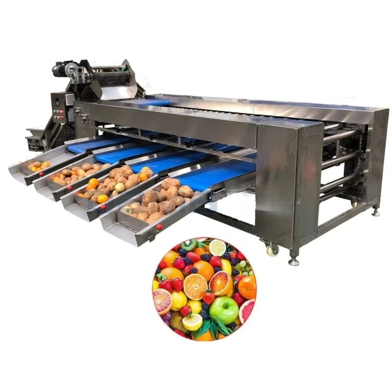 Hot Selling Agricultural Roller Grader Round Fruits Vegetables Intelligent Selection Sorting Processing Machine Customized