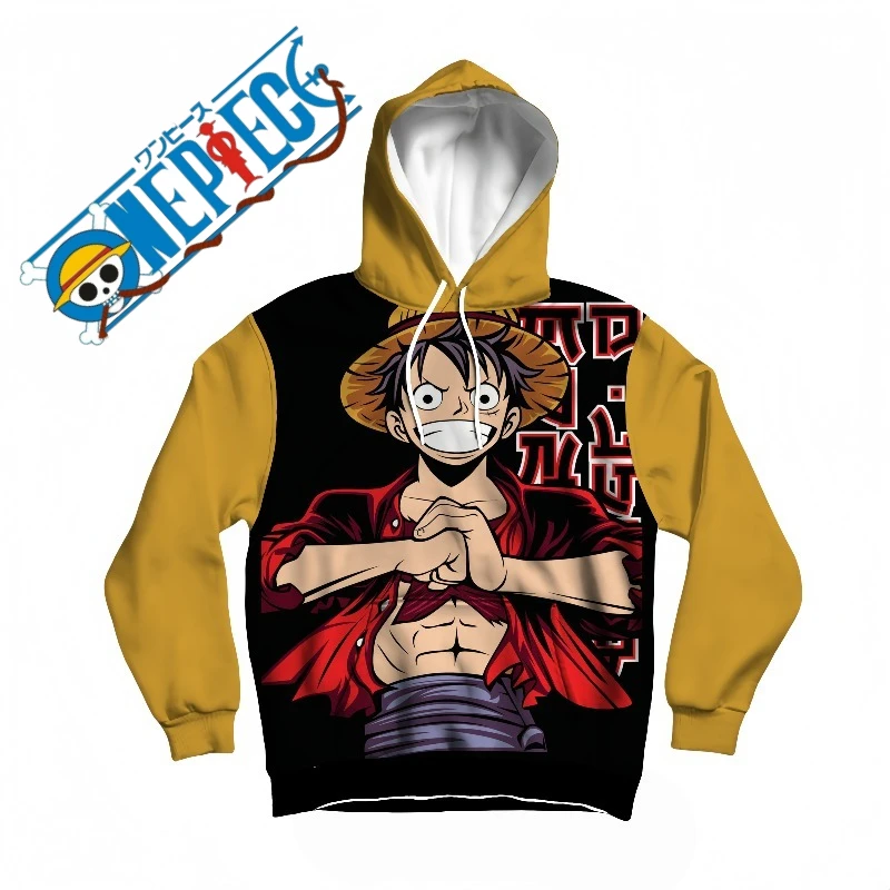 

Цельная толстовка с 3D принтом Luffy Gear 2, черно-желтая уличная одежда с рисунком аниме, пуловер, повседневная одежда, топ