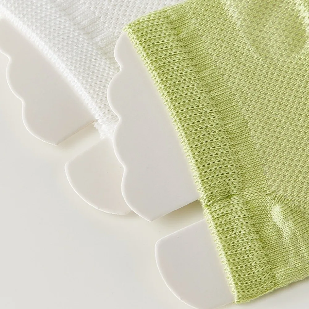 Casual Breathable Mesh Forefoot Socks Foot Arch Support Soft Half Feet Socks Splitting Toes Anti-slip Silicone Toe Socks Women