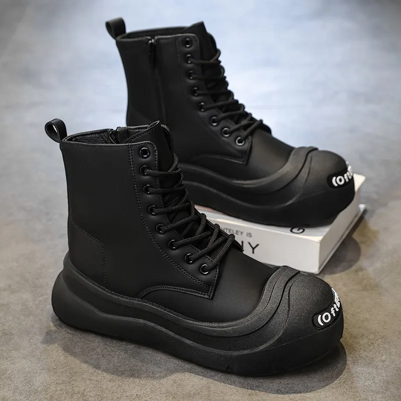

2025 Men's boots autumn and winter soft-sole non-slip casual boots fashion outdoor boots youth comfort plus size tooling boots