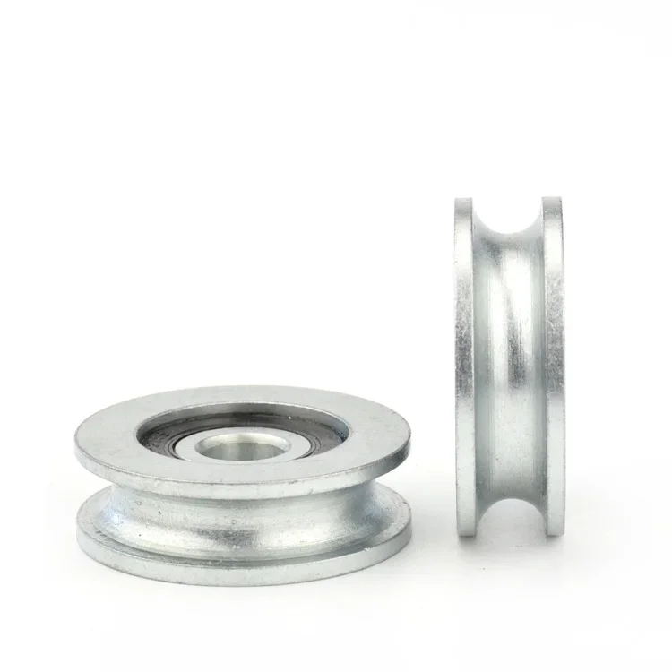 1PcS 10*40*12.5mm Grooved bearing pulley U groove rolling wheel 8mm wire rope over line wheel 4cm guide wheel