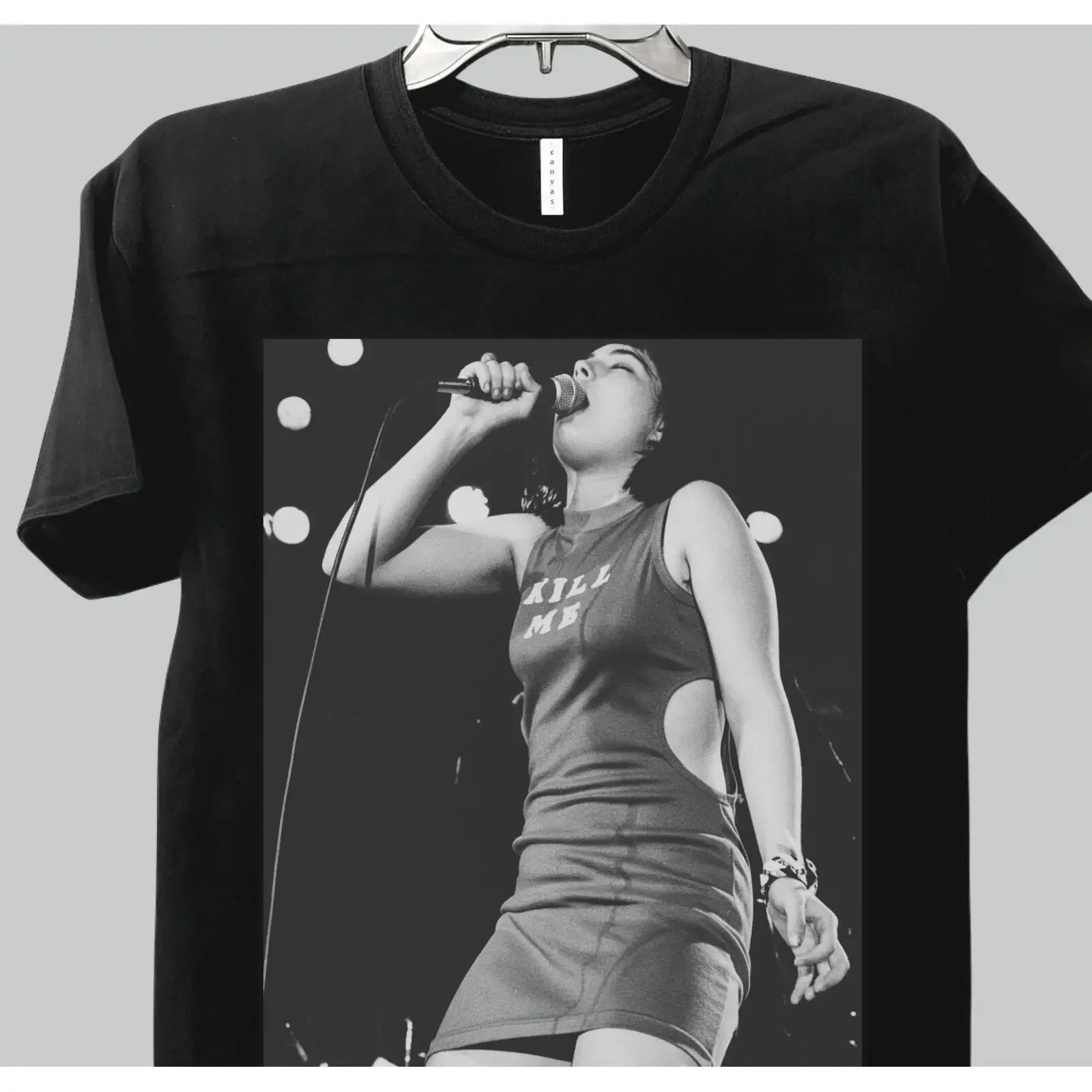 Bikini Kill T Shirt Retro 90s Feminist Punk Rock  vintage Washed Unisex Casual Breathable streetwear fashion