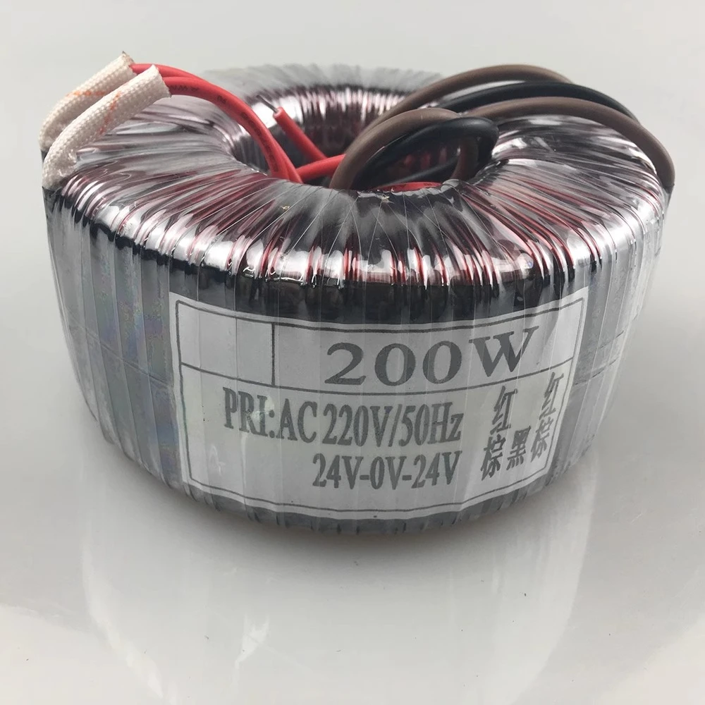 

Toroidal Transformer 200W 220V to Dual 24V Audio Amplifier Board Power Supply Sufficient Power Pure Copper Single Phase