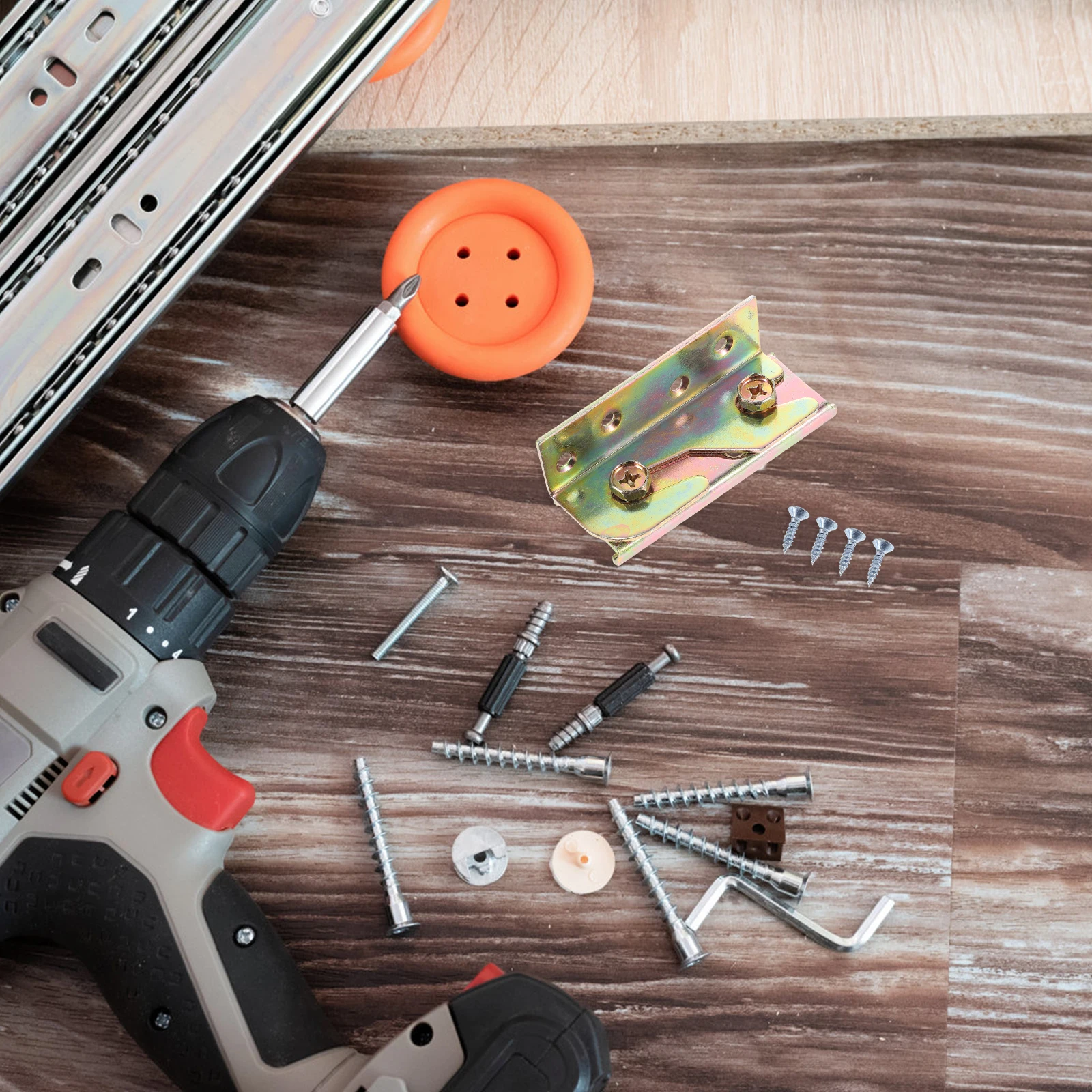 

4 pcs Bed Frame Bracket Heavy Duty Iron Non-Mortise Wood Bed Rail Fittings For Headboard Footboard Furniture Hardware Mounting