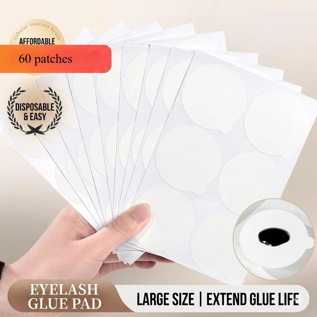 

60 patches Professional Lash Glue Stickers | Self-Adhesive Eyelash Extension Pads，Eyelash Extension Glue Stickers Adhesive