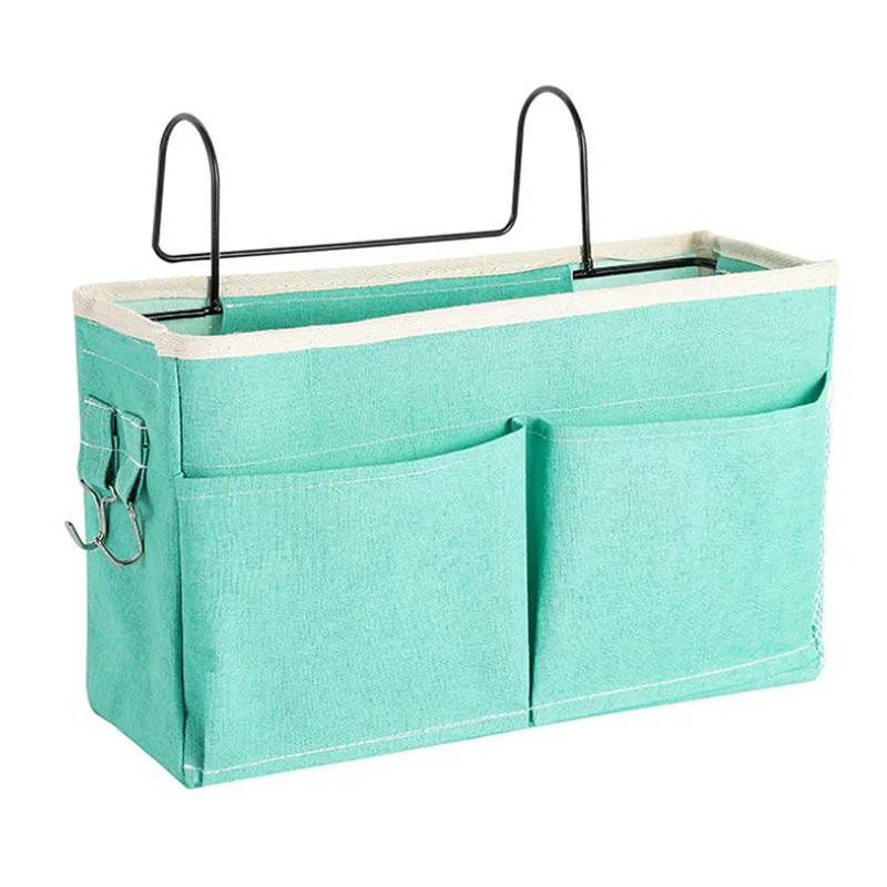 Bedside Storage Bag Creative Canvas Hanging Bag Artifact Storage Convenient Practical Dormitory Upper Lower Bunks Storage Box