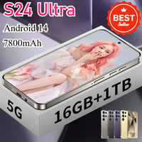 2025 S24 Ultra Original 5G Smartphone 7.3HD Dual SIM Card Cell Phone 7800mAh Android 14 Cellphones Global Version Mobile Phones