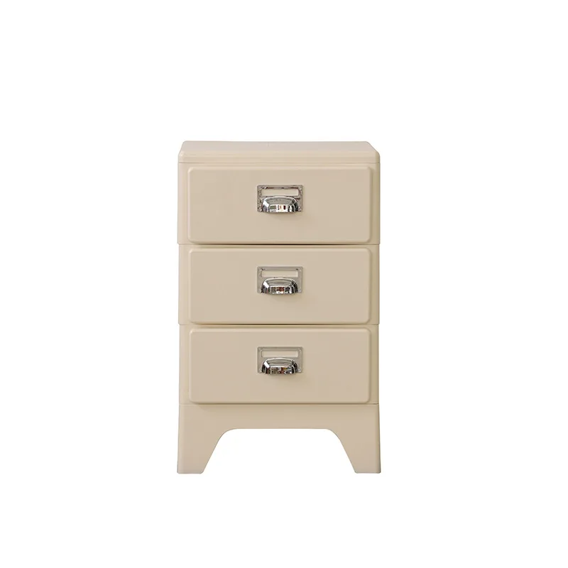 

Vintage three-bucket cabinet Creative Internet celebrity Plastic sofa side cabinet Designer file drawer Storage cabinet