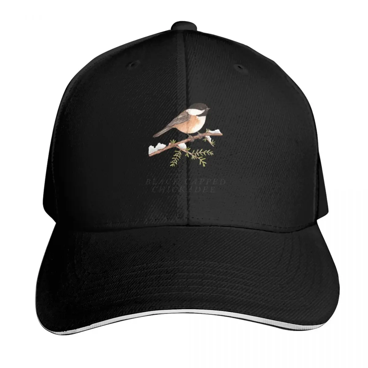 Black capped chickadee, Ornithology Design Baseball Cap tea Hat Rave Golf Wear Women's Beach Men's
