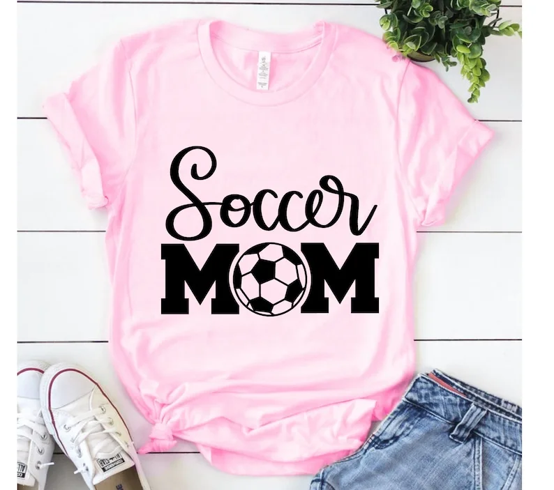 Soccer Mom Soccer Soccer Shirt Short Sleeve Top Tees 100% cctton  T-shirt Fashion Streetwear Harajuku goth kawaii Drop Shipping