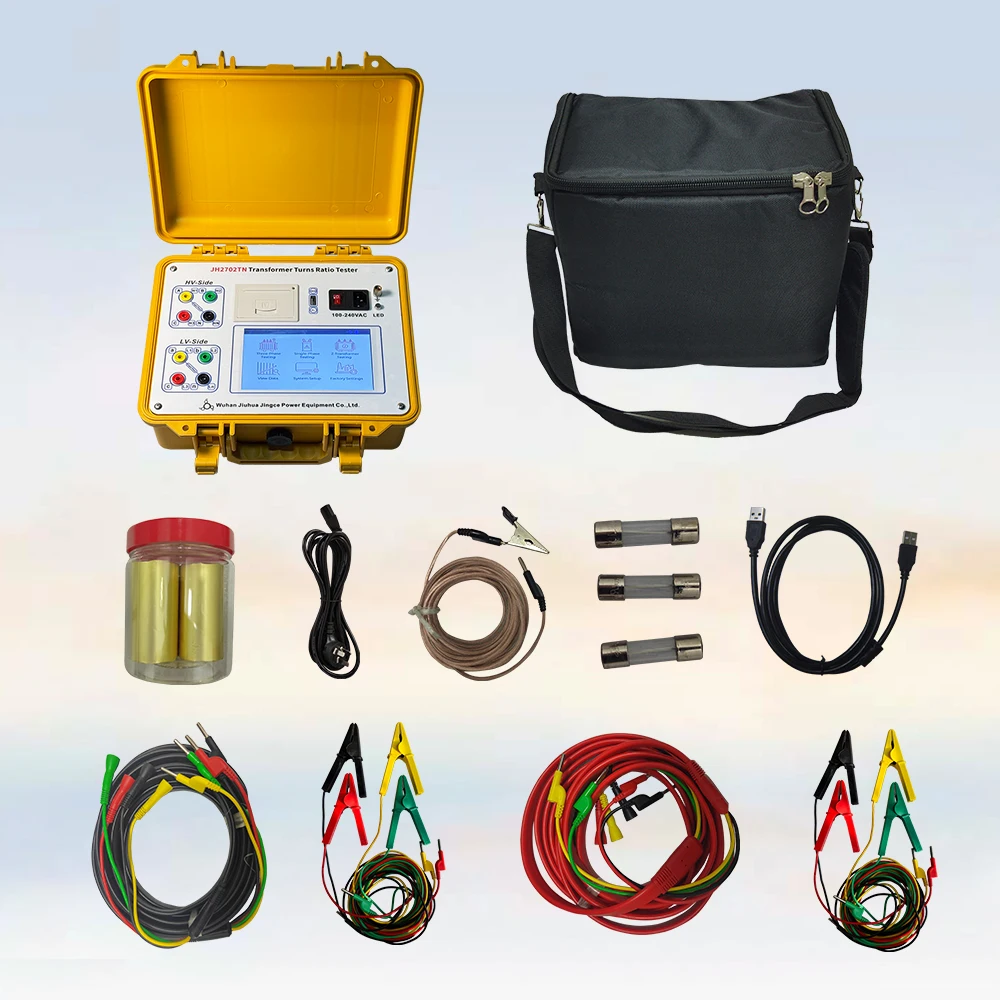 Portable TTR Transformer Turns Ratio Tester With Storage 100 test Data Function Touch Screen Neutral Point Muti-Language Choose