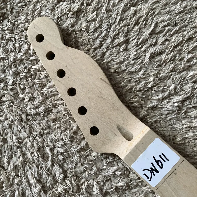 Unfinished Electric Guitar Neck Tele Model DIY Guitar Parts No Frets No Paints with Damages for TL Guitar Replace DN611