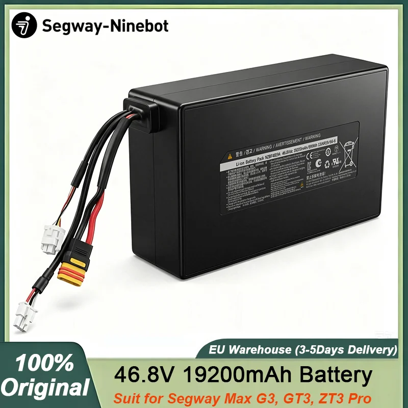 EU-Lager 46,8V 899Wh Li-Ionen-Akku 19200mAh für Ninebot by Segway GT3/G3/ZT3 Pro KickScooter Eingebauter Akku Erweiterte Reichweite Original