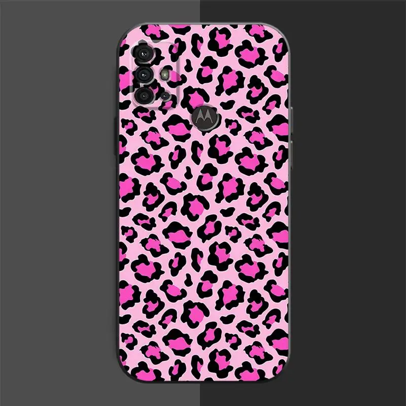 INS Brown Leopard Print Cover Phone Case for Motorola Moto G30 G31 G50 G51 G60S G71 G22 G32 G52 G72 G53 G73 Soft TPU