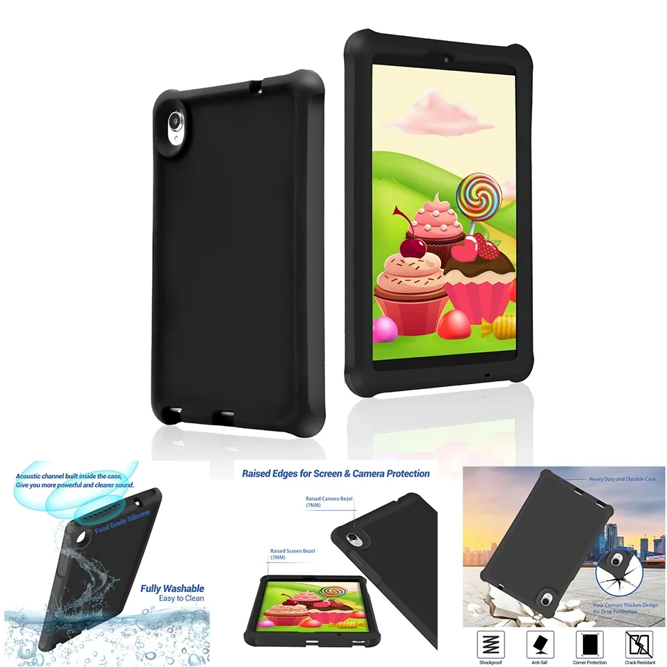 

Cover For Lenovo Tab M8 3rd Gen TB-8506FS Bumper TB-8506X 8.0 Tablet TB-8506F Silicone Rugged Case