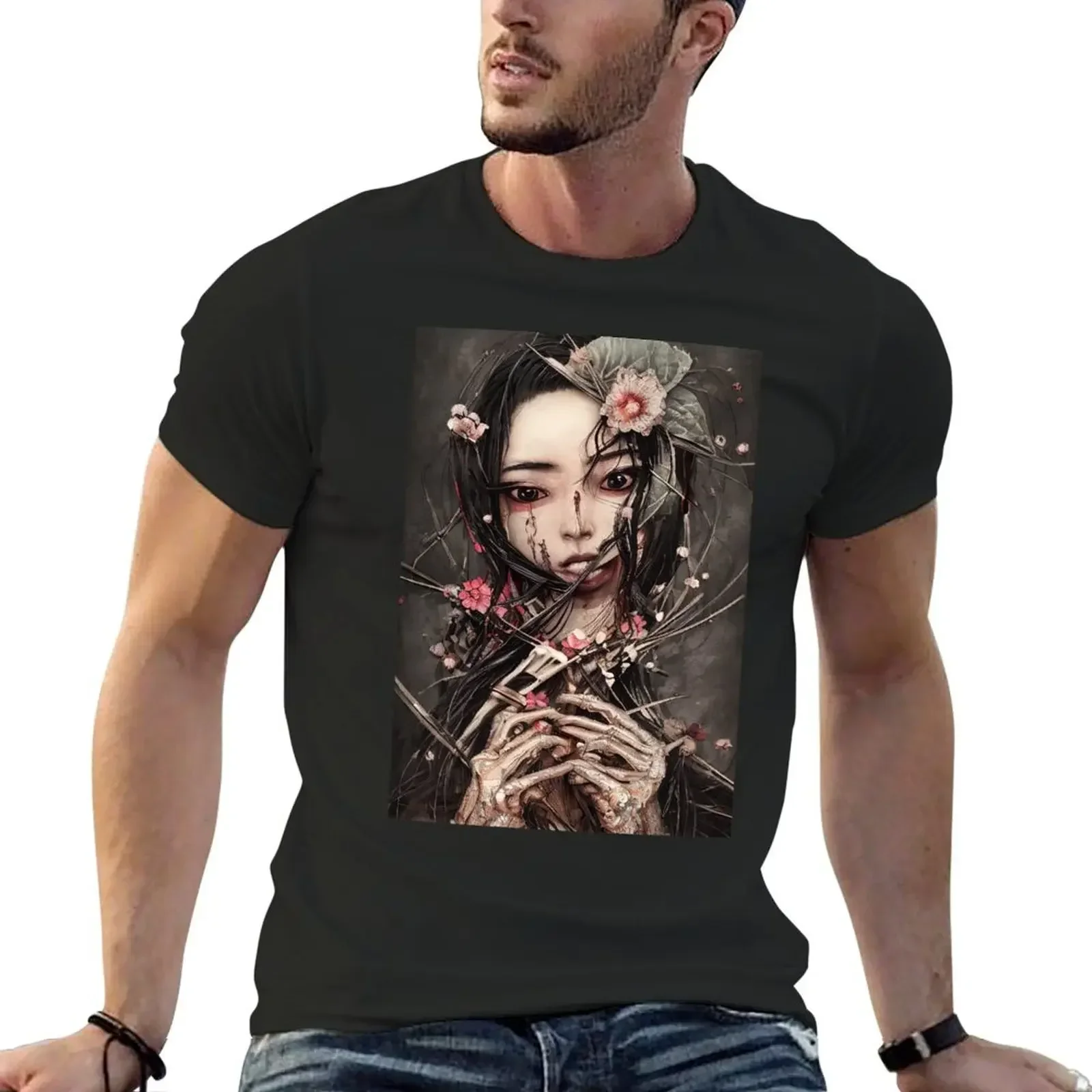 Kuchisake-Onna, japanese mythology creature T-Shirt vintage t shirts anime figures mens funny t shirts