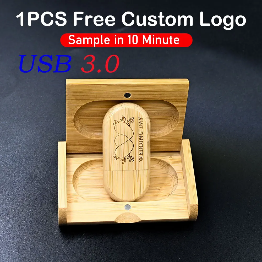USB 3.0 High Speed LOGO Wooden Box Personal Logo Customer Pendrive 8GB 16GB 32GB 64GB USB Flash Drive Pen Drive U Disk