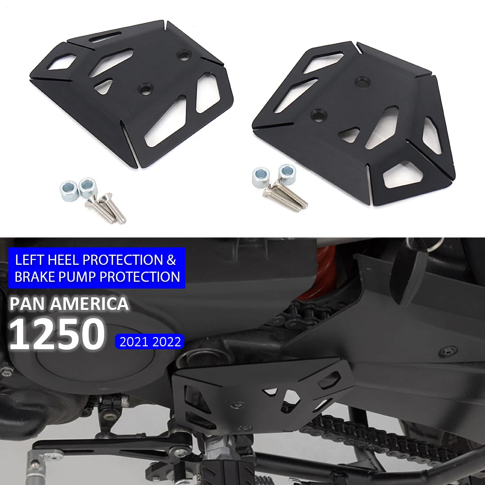 

New For Pan America 1250 PA1250 Brake Master Cylinder Guard Protection Brake Pump Cover and Left heel protection 2021 2022