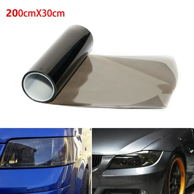 30x200cm Car Light Film Car Matte Black Tint Headlight Taillight Fog Light Vinyl Film Rear Lamp Tinting Film Exterior Accessory