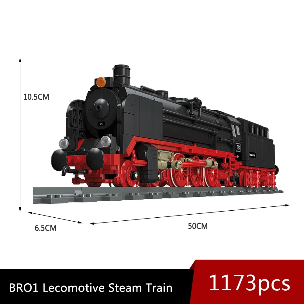 59004 Jiestar Creative Expert Ideas BRO1 Lecomotive Steam Train Railway Express Brick Modular Technical Model Building Block