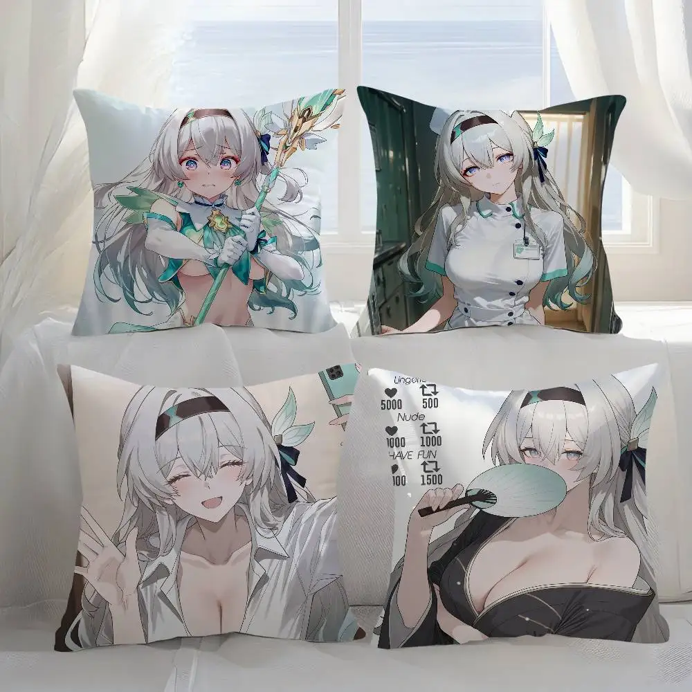 

H-Honkai Star Rail, милая наволочка со светлячком, плюшевая ткань, мягкая наволочка, двухсторонняя наволочка с принтом, подарки для дома
