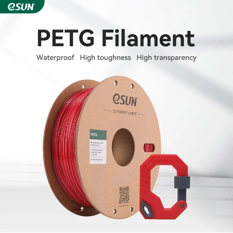 eSUN 1.75mm PETG Filament 3D Printer Filament Accuracy +/- 0.05mm,1KG 2.2LBS Spool 3D Printing Materials PETG for 3D Printers