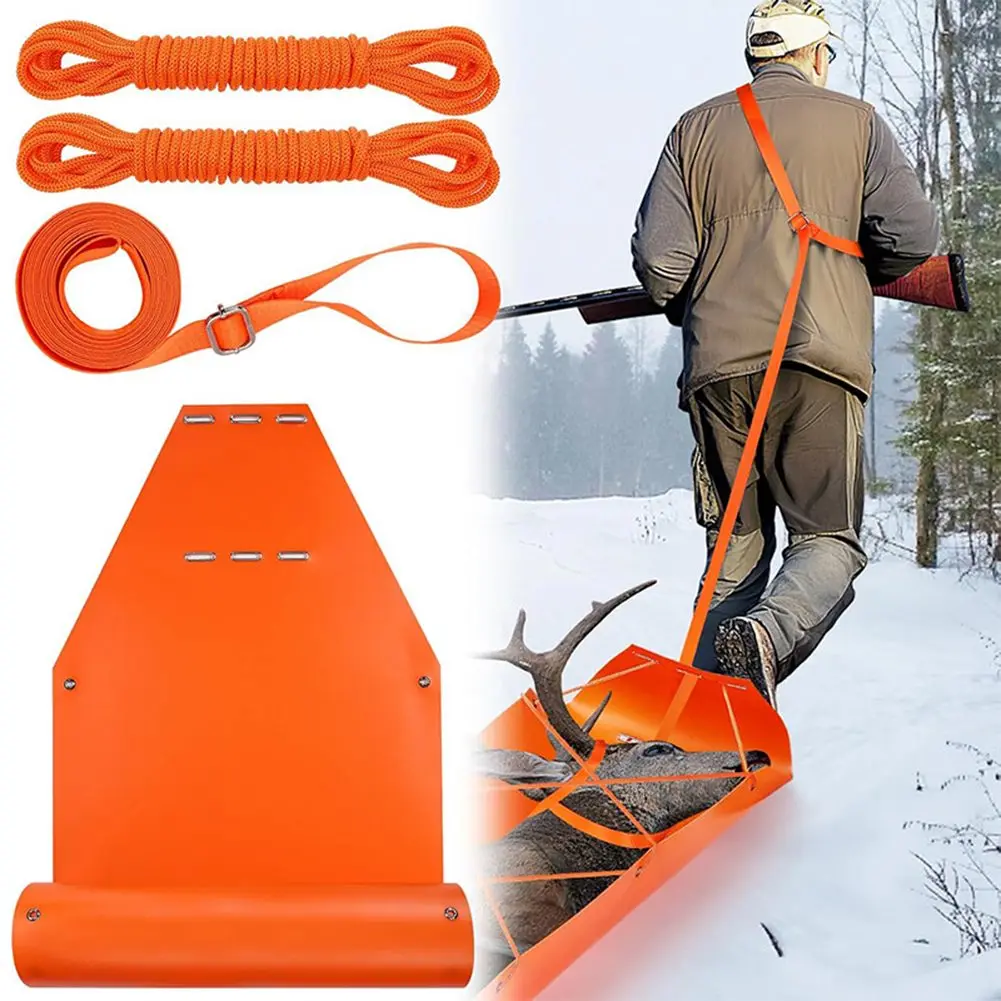 Hunting Trips 500 Pounds Capacity Ice Fishing Sled Efficient Game Transport Camping Accessories Multipurpose Sled