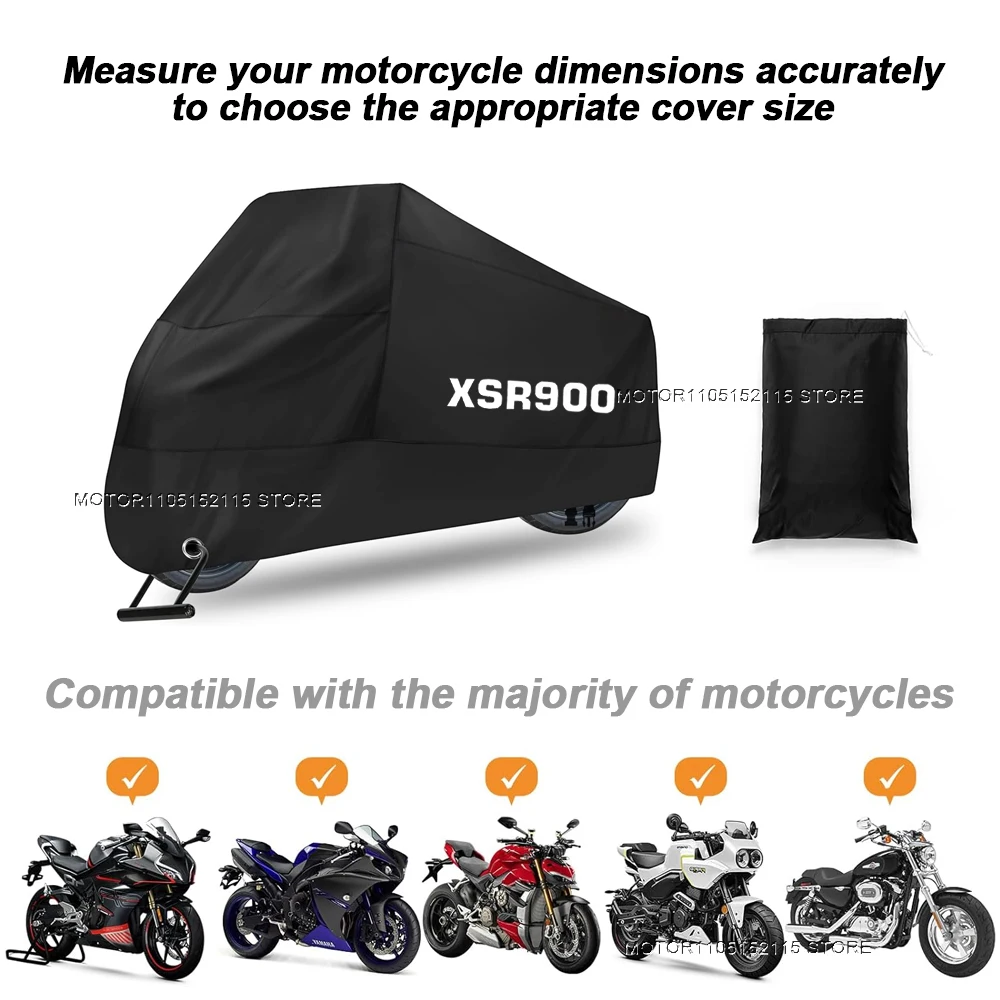 Motorcycle Cover UV Protection Dustproof Snowproof Outdoor Waterproof Motorcycle Rain Cover For YAMAHA XSR900 XSR 900 2022-2024 5