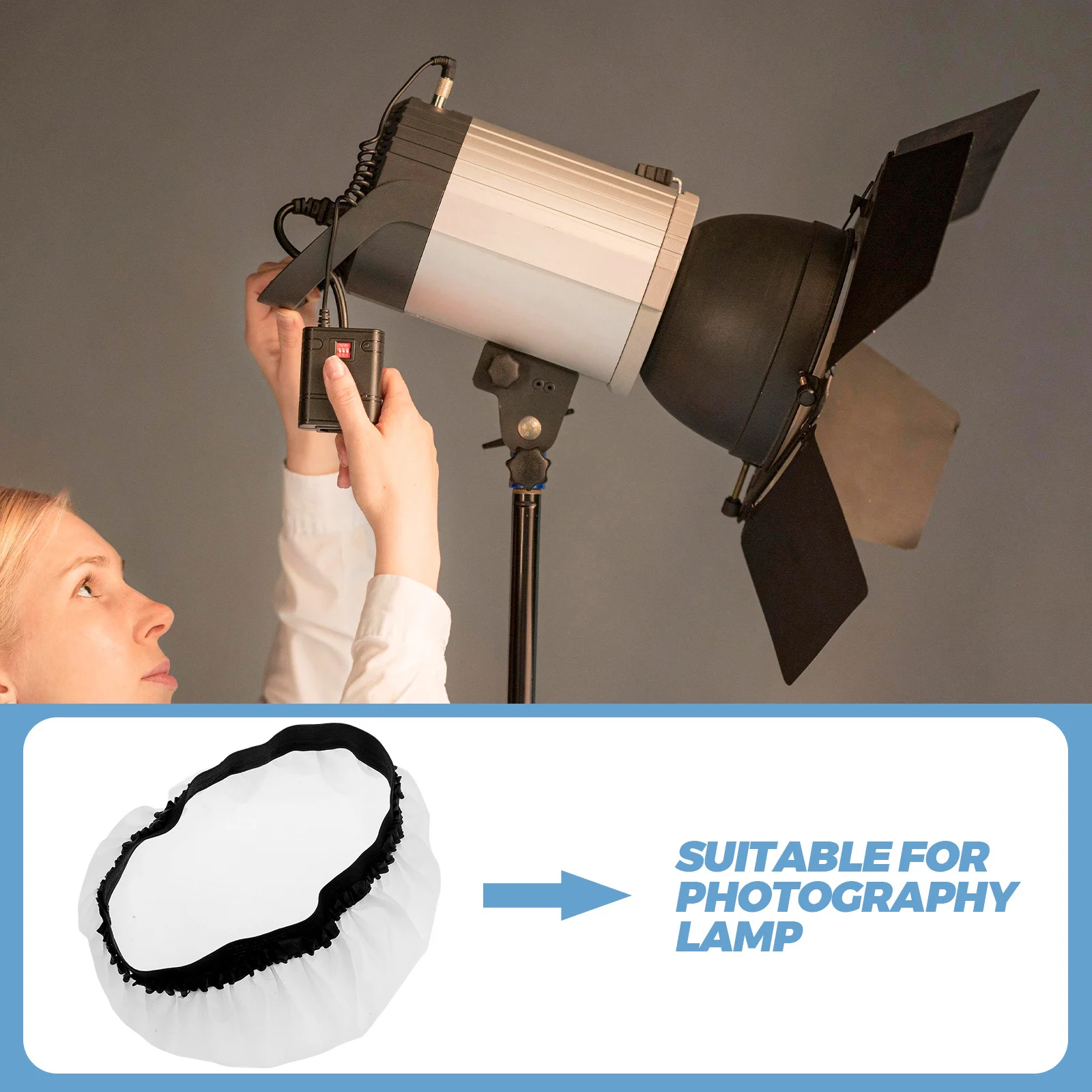 

4Pcs Photography Lamp Shade Covers Round Soft Cloth Diffuser Reflector Covers for Flash Strobe Lighting Studio Video Photo