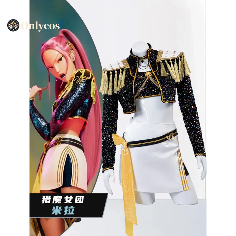 

KPop Demon Hunters Mira Cosplay Costume Full Set Uniform Props Accessories Women Halloween Carnival Party Onlycos