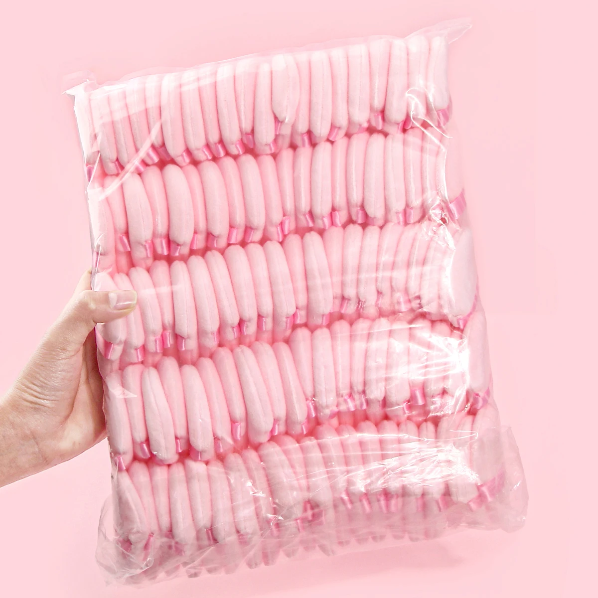 Puff triangular de 100 piezas para maquillaje, polvos sueltos líquidos, cosméticos, suaves, de felpa, herramienta de maquillaje