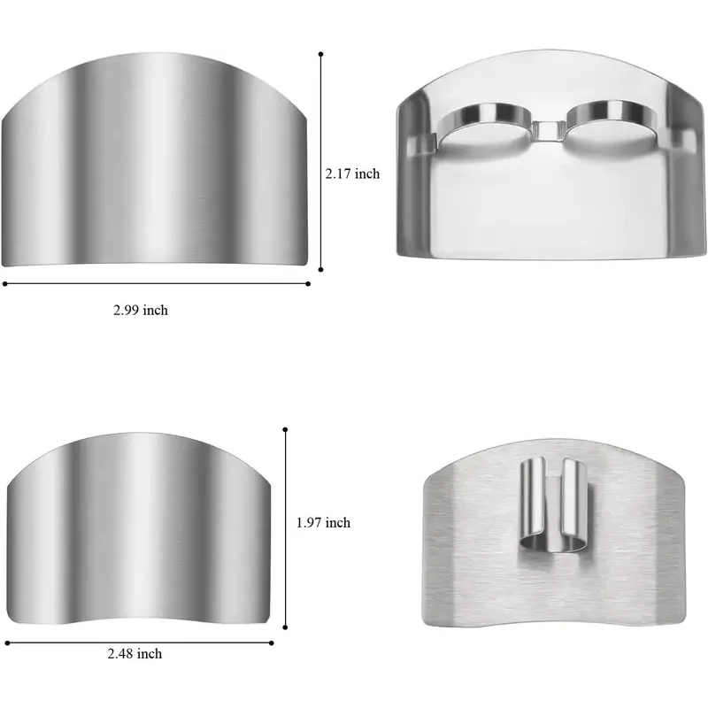 1-4Pcs Stainless Steel Finger Protector Anti-cut Finger Guard Safely Vegetable Cutting Hand Protecter For Kitchen Gadgets Tools